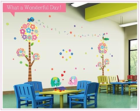 The Real Peel Premium Removable Wall Stickers for Kids Rooms, Nursery, Baby, Boys &amp; Girls Bedroom - Peel &amp; Stick, Large Removable Vinyl Wall Decal Stickers (Song Birds)