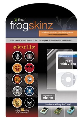 Frogskinz - Skullz - Protection écran et molette sélectionnable pour iPod Vidéo 30/60/80 Go (Import Royaume Uni) (fskinz-06)
