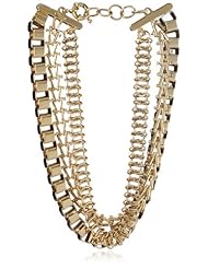 Giuseppe Zanotti Gold Finish Multi Layered Necklace