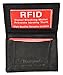 RFID Leather Bi-fold Credit Card Holder#70 (Black)