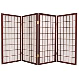 Simple Portable Window Blind Shade - 3ft. Classic Japanese Shoji Privacy Screen Small Room Divider - 4 Sizes - 6 Colors