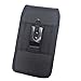 AISCELL Hip Holster for Cellphone,Durable Black Canvas Nylon Pouch Holster Case and Cloth, Compatible for Droid Turbo with Hybrid Protective Cover Silicone Skin Cover Case