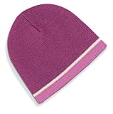 Beechfield two tone beanie hat Mulberry-Candy-Natural
