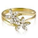 FOJO's 10K Gold & Diamond Flower Ring (.25 ct. tw.)