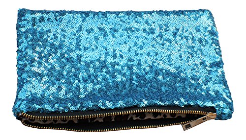 Fashion Sequins Hand Carry Bag Handy Envelope Clutch Handbag Wallet Purse