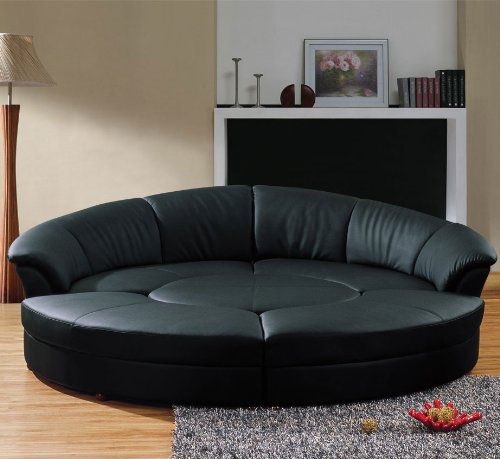 Modern Circle Sectional Sofa Set with Table