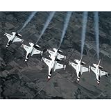 F-16 Falcons (In Formation) Art Poster Print - 16x20