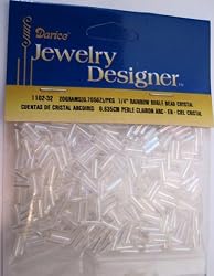 1/4 In. Rainbow Glass Bugle Beads, Crystal, 20 Gram/Pkg