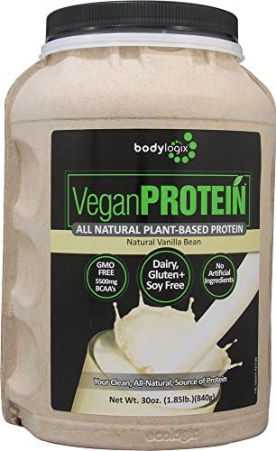 Bodylogix Vegan Protein Natural Vanilla Bean -- 30 oz