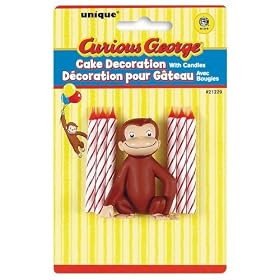 Curious George - Party Supplies - Cake Decorator with 6 Candles