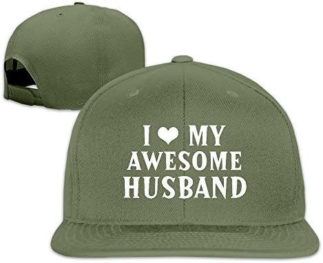 I Love My Awesome Husband Women's Flat Brim Snapback Hats