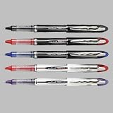 Sanford(R) Uni-Ball(R) Vision&trade; Elite&trade; Liquid Rollerball Pens, Fine Point, 0.5 mm, Black Ink, Black Barrel, Pack Of 12