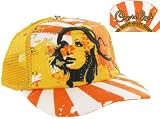 CRYSTAL ROCK Christian Audigier Ed Hardy Womens Platinum Trucker Hat Cap Yellow/Orange