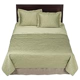 Fieldcrest Luxury Green Coverlet Set - Full/Queen
