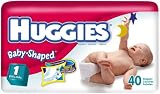 Huggies Ultratrim Unisex Diapers, Size 1 Fits 8-14 lbs, 40 ct
