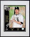 Joe Crede 2008 Studio Double Matted 8 x 10 Photograph In Black Anodized Aluminum Frame