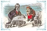 Art Poster, Through the Looking Glass: Walrus, Carpenter and Oysters - 27.5 x 18.75