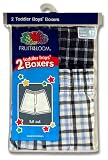 Fruit of the Loom Boys 2-7 Toddler Woven Boxer 2-Pack