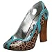 Naughty Monkey Women's Spring Kitten Pump,Turquoise,7.5 M US