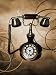 1920's British Empire Masai Wood and Brass Desk Phone