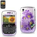 Pretty Butterfly and Purple Flowers Design Hard Snap On Protector Case Cove ....