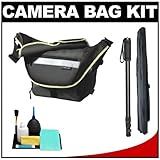 Vanguard Sydney 18 Messenger Digital SLR Camera Bag/Case (Olive) + Monopod  ....