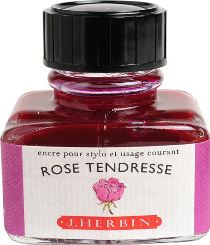 J. Herbin La Perle des Encres Fountain Pen Ink Bottled, 30 ml - Rose Tendresse