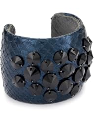 TED ROSSI "JAmour Noir" Python Circles Cuff Bracelet