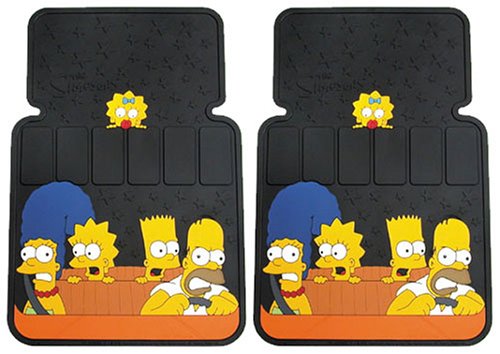 The Simpsons Family 2 Pc Floor Mats Set