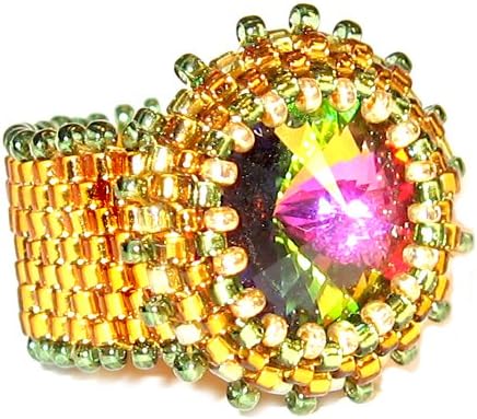 Beads East Vitrail Beaded Ring Kit by Ann Benson