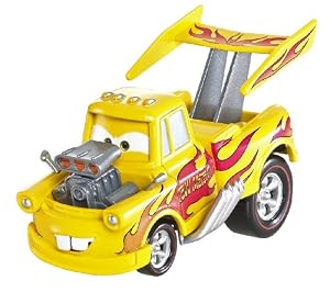 Disney Pixar CARS 2 - Deluxe Series / OVERSIZED - Funny Car (DRAG STAR) MATER / HOOK # 12
