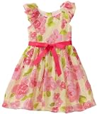 Youngland Girls 2-6X Short Sleeve Chiffon Dress