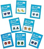 Stick-On Gems (72 Pack) Plastic.