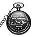 LYMFHCH Black Pocket Watch Personalized Pattern Steampunk Retro Vintage Quartz Roman Numerals Pocket Watch