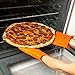 MASlife Silicone BBQ Oven Cooking Gloves- Heat Resistant - BBQ Grill- Waterproof, Camping, Indoor-Outdoor Grilling, High Temperature Work Gloves- Unisex - One Size Fit All- Orange(1 Pair)