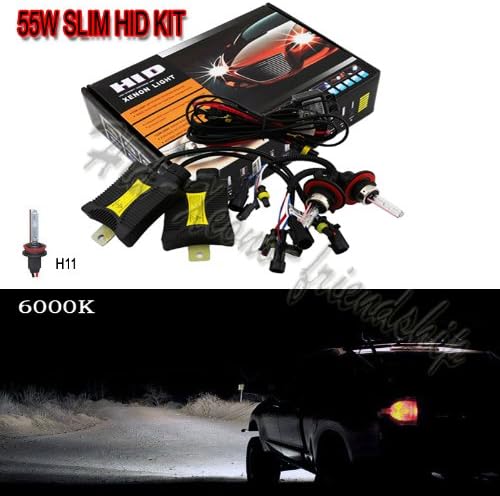 New 55W Xenon HID Head Light Bulbs Slim Ballasts Conversion Kit H11 6000K
