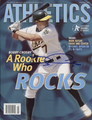 Bobby Crosby Autographed/Hand Signed Magazine of the Oakland Athletics - Sept/Oct 2004