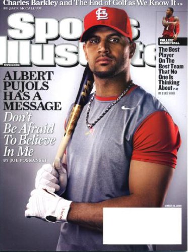 Sports Illustrated March 16 2009 Albert Pujols/St. Louis Cardinals on Cover, Charles Barkley and the End of Golf As We Know It, Terrence Williams/University of Louisville, Nate Robinson/New York Knicks, Jeff Gordon/NASCAR