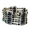 Magnetic Wrap Necklace/Bracelet - Black Cloisonne Beads - 36'' in Length