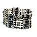 Magnetic Wrap Necklace/Bracelet - Black Cloisonne Beads - 36'' in Length