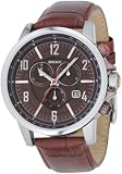 DKNY NY1324 Gents Stainless Steel Round Chronograph, Brown Dial and Brown Leather Strap Watch