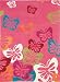 Butterflies Rug 3'x5' Light Pink