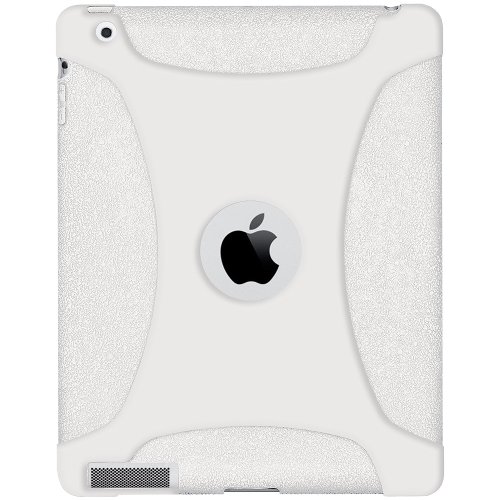 Amzer Silicone Jelly Skin Fit Case Cover for Apple iPad 2 and iPad 3 - Solid White