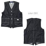 デニムワークベスト［VDC902B］[日本製]［岡山］[倉敷][児島]BIGJOHN（ビッグジョン）［DENIMCRAFT（デニムクラフト）］