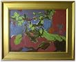 Manzanita Twig, Original 1940's-1950's Oil Painting on Board By Carmel Art Association Artist Victor Di Gesu (1914-1988) - Framed Artwork