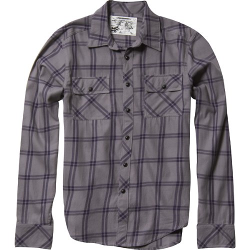 Fox Racing Ryde Flannel Men's Long-Sleeve Sports Wear Shirt w/ Free B&F Heart Sticker Bundle - Grey / Medium Fox Racing Ryde Flannel Men's Long-Sleeve Sports Wear Shirt w/ Free B&F Heart Sticker Bundle - Grey / Medium