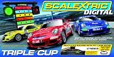 Scalextric C1223 1:32 Scale Triple Cup Digital Race Set with Pit Stop Lane Game