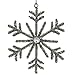Elegant Hanging Decor for Home and Party Decoration | Handmade Snowflake Iron & Glass Pendant Hanging White Snowflakes Decorations | 6 Inches-Set of 6