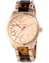 Betsey Johnson Womens BJ00105-09 Analog Tortoise Link Bracelet Watch