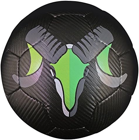 GOAT - Greatest Of All Time - Performance Match/Training Soccer Ball (Hat Trick Black/Lime Green, 5)
